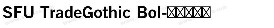 SFU TradeGothic Bol字体转换